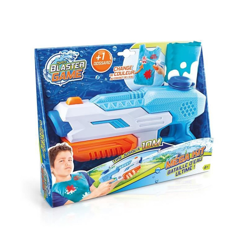 Super Blaster Game - Compact Kit 1 pistolet a eau et 1 dossard - Canal Toys