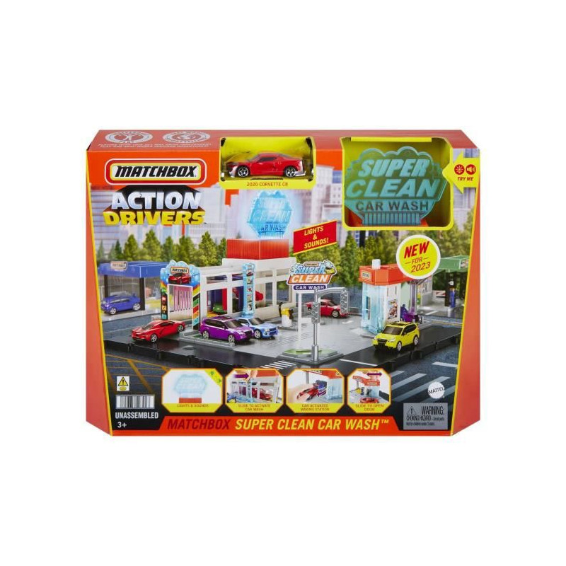Matchbox - Playset Station De Lavage Mbx - Vehicules - 3 Ans Et +