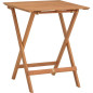 Ensemble en bois d'acacia FSC - Composé d'une table carrée et de 2 chaises pliables