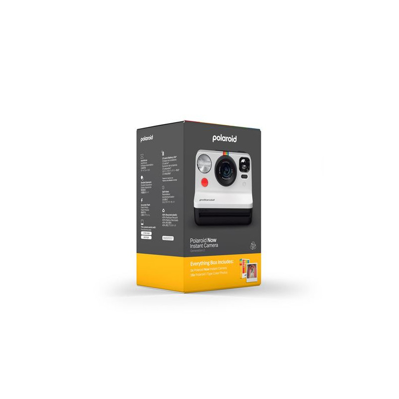 Coffret appareil photo instantané Polaroid Now Génération 2 Blanc et Noir + 16 films inclus