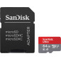 Carte mémoire micro SDHC et SDXC SanDisk Ultra PLUS UHS I Class 10 64 Go + Adaptateur SD