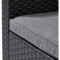 ALLIBERT by KETER - Canap, dangle SanRemo 5 places imitation rotin tresse avec table basse - gris graphite