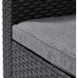 ALLIBERT by KETER - Canap, dangle SanRemo 6 places imitation rotin tresse avec table basse - gris graphite