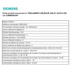 Siemens Hotte de plafond SIEMENS LR 96 CAQ 50