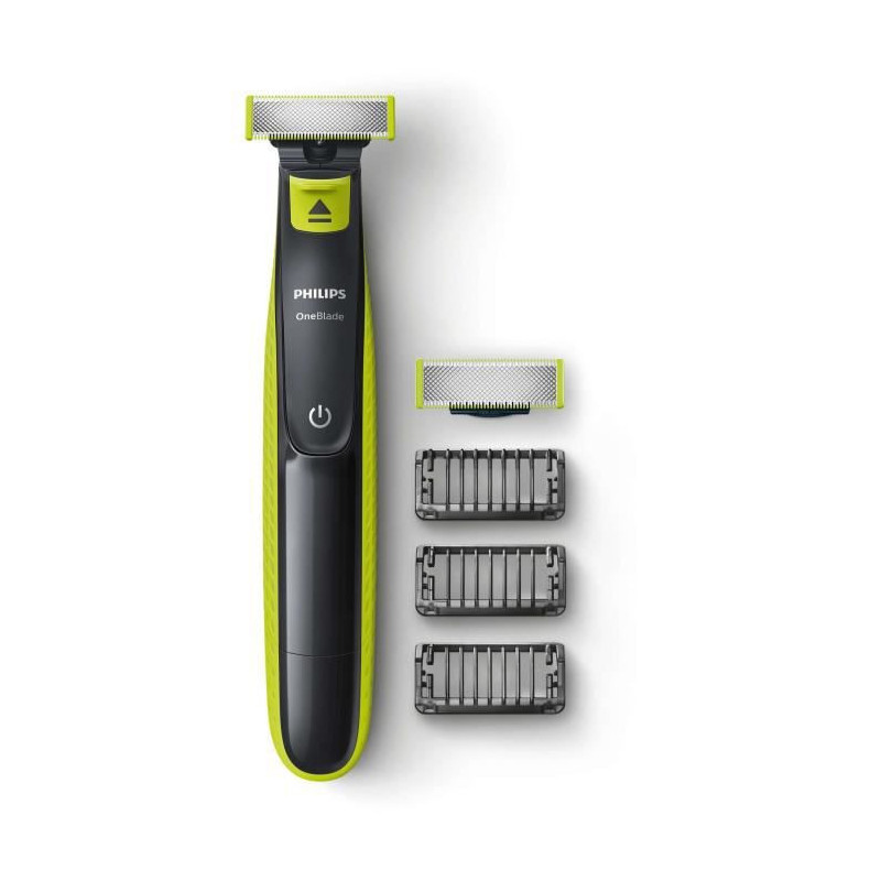 PHILIPS QP2520/30 Rasoir OneBlade - 3 sabots clipsables barbe de 3 jours - rechargeable - 100% etanche