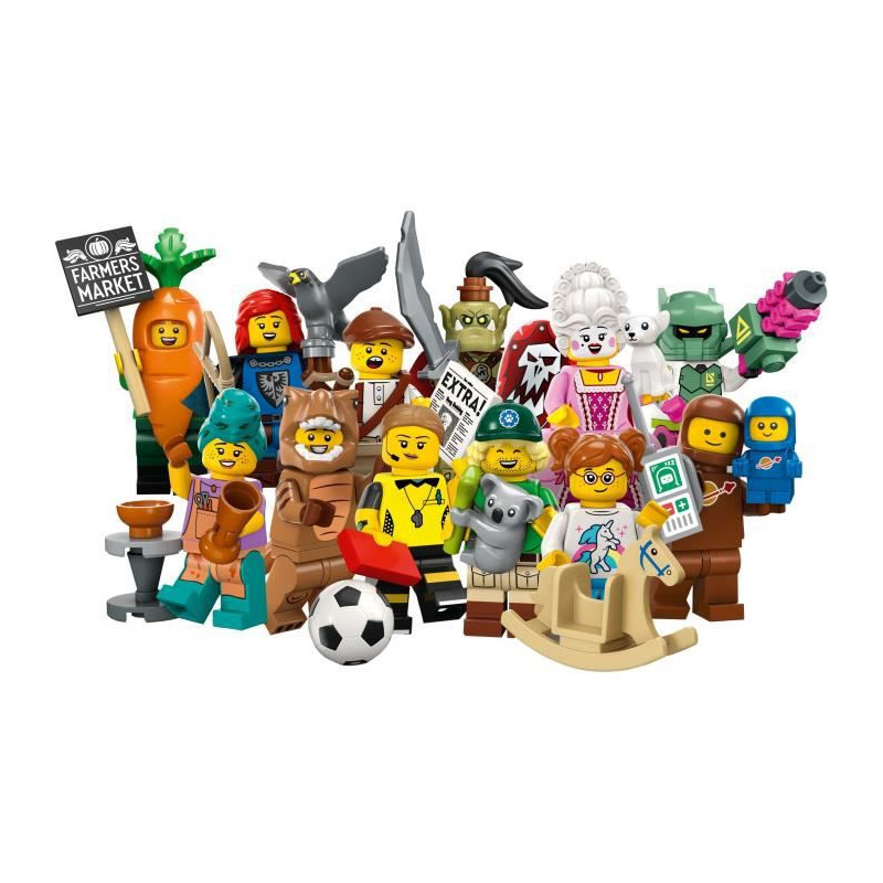 LEGO 71037 Minifigures Série 24, 36 Sachets de Minifigurines Mystere Edition 2023, Personnages