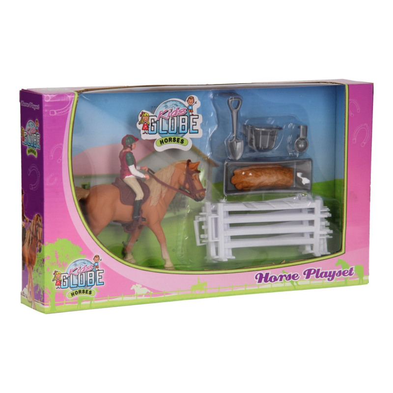 KIDS GLOBE Playset Horse, Rider with Accessories, 1:24