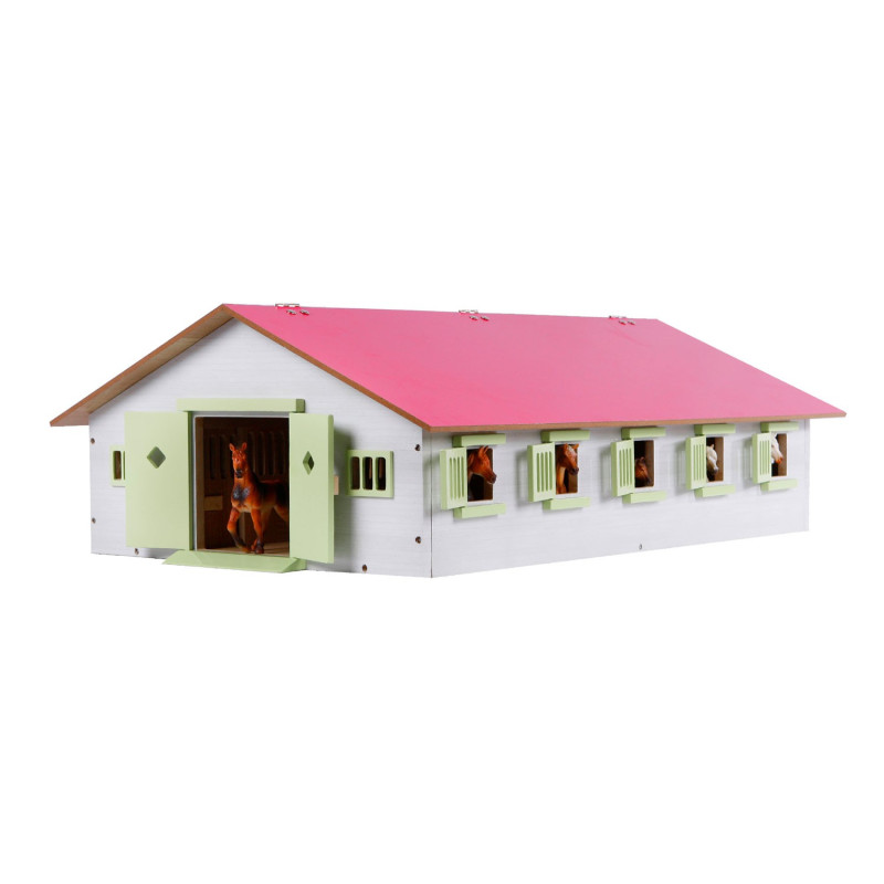 KIDS GLOBE Horse stable with 9 boxes, 1:32