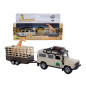 Kids Globe Die-cast Land Rover with Giraffe trailer, 29cm