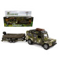 Kids Globe Die-cast Land Rover with Trailer and Army Boat