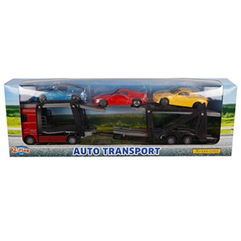 2-PLAY TRAFFIC 2-Play Die-cast Truck Transporter with Cars, 26cm