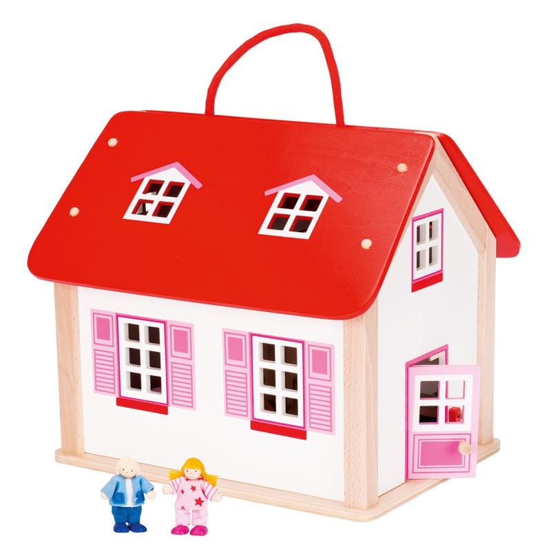 GOKI Wooden doll house Kit with Accessories