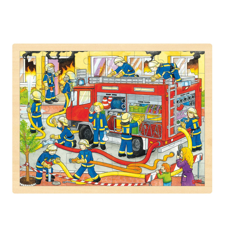 GOKI Wooden jigsaw puzzle-fire brigade, 48st.