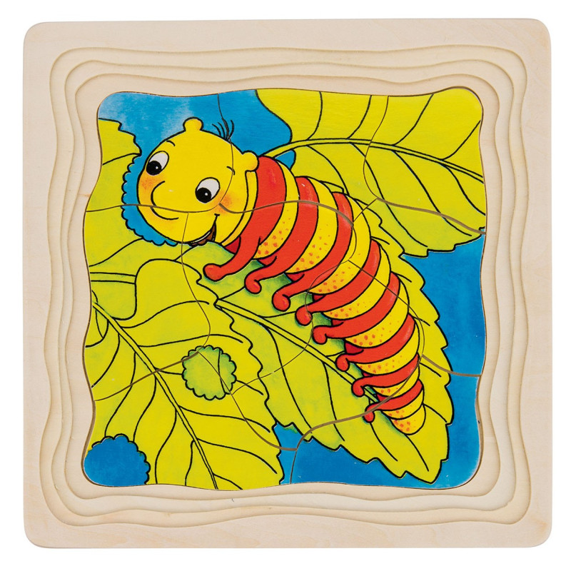 GOKI Wooden Layers Puzzle-Butterfly