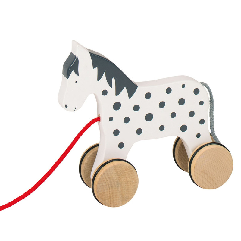 GOKI Wooden Pull Animal Horse