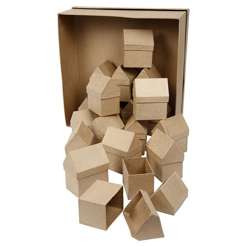 CREATIV COMPANY Storage boxes House Papier mache, 40pcs.