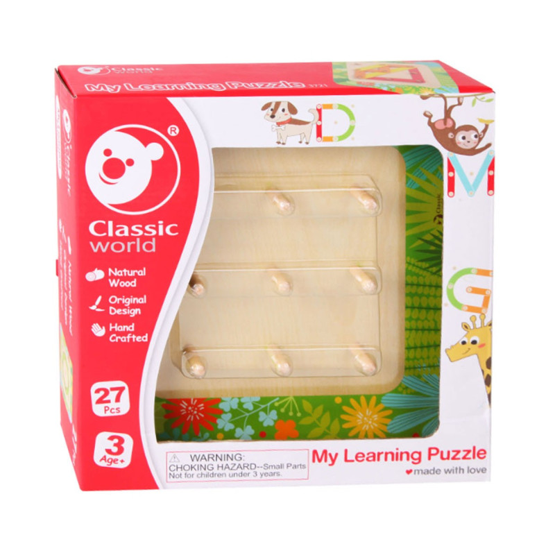 Classic World My Wooden Learning Puzzle, 29dlg.