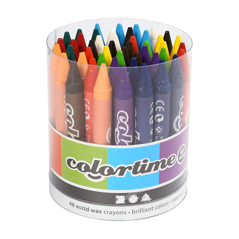 COLORTIME Set with 12 color crayons, 48 pcs.