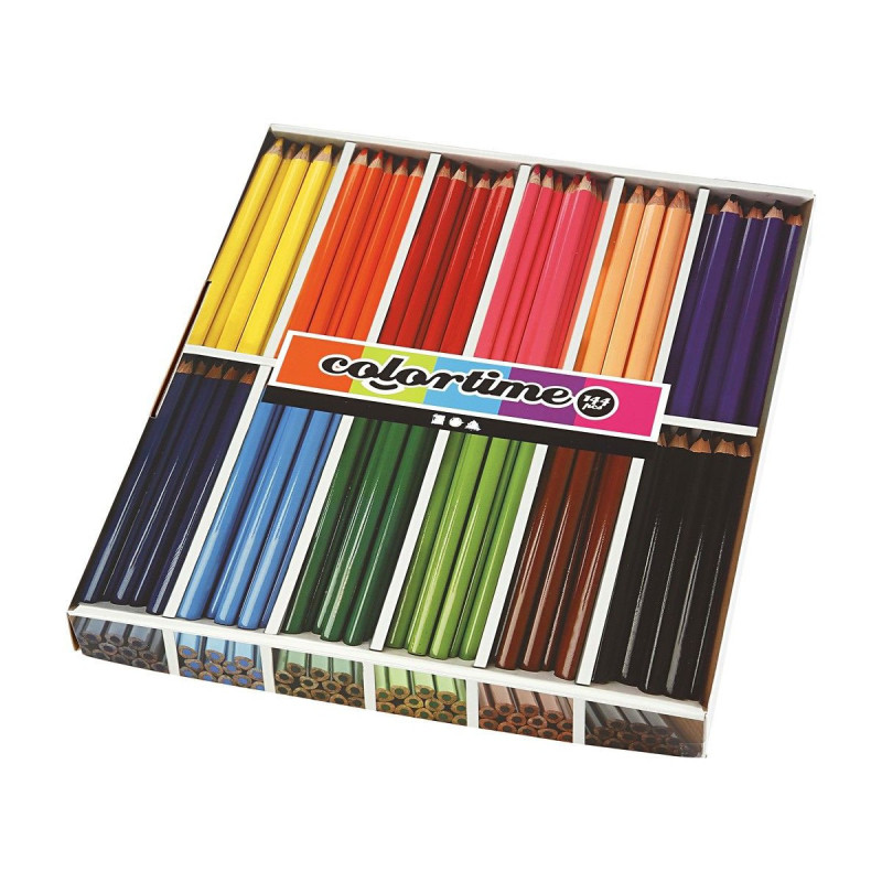 COLORTIME Triangular Jumbo colored pencils - Basic colors, 144st.