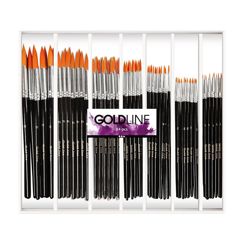 CREATIV COMPANY Round brushes - 7 sizes, 84 pcs.