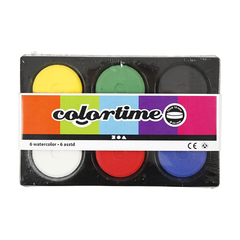CREATIV COMPANY Refill blocks Watercolor in palette - Primary colors, 6pcs.
