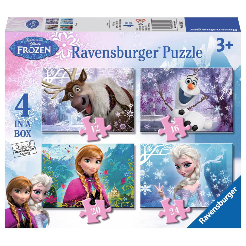 RAVENSBURGER Disney Frozen Puzzle-Frozen, 4 in 1