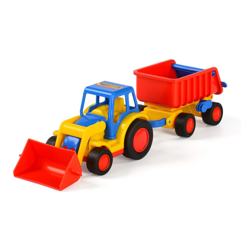 Polesie Basics Tractor with Loader and Trailer