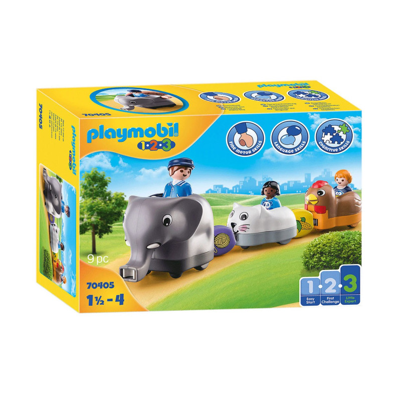 Playmobil 1.2.3 70405 Train des animaux