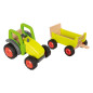 GOKI Wooden Tractor with Trailer