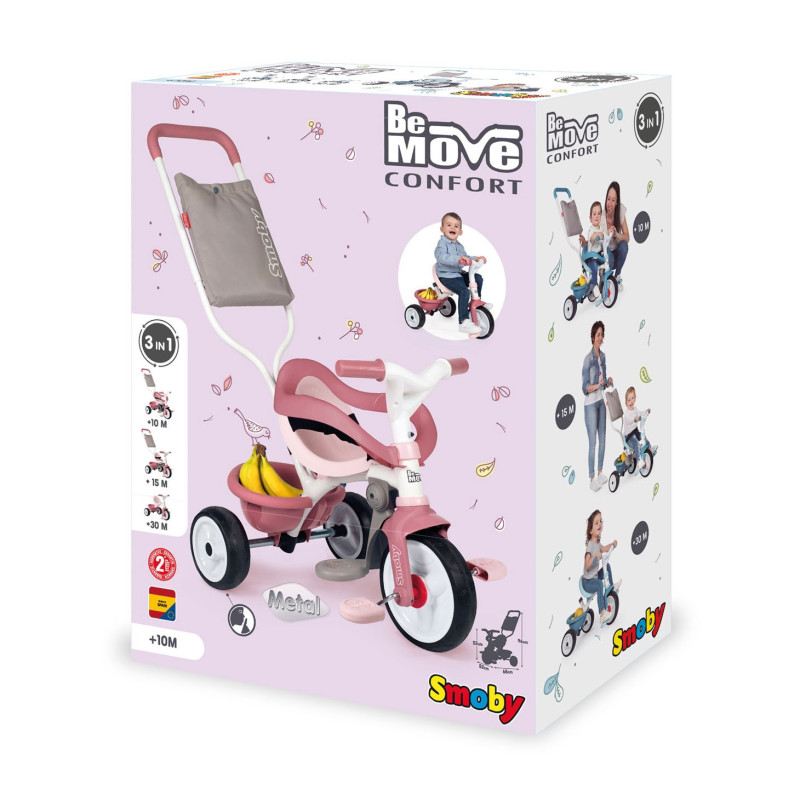 Smoby Be Move Comfort Tricycle Pink