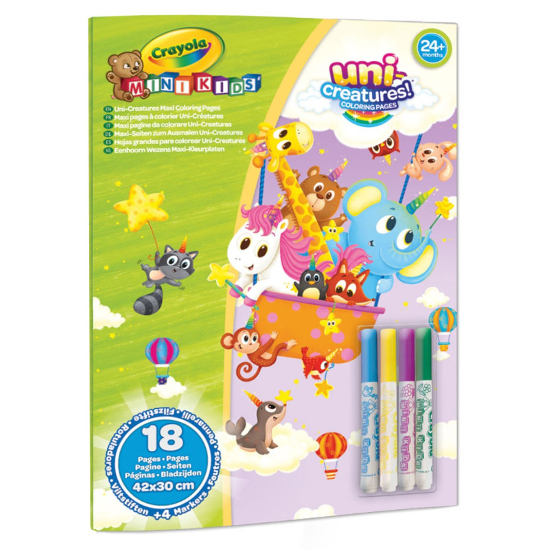 Crayola Mini Kids - Coloring pages A3 incl. 4 markers