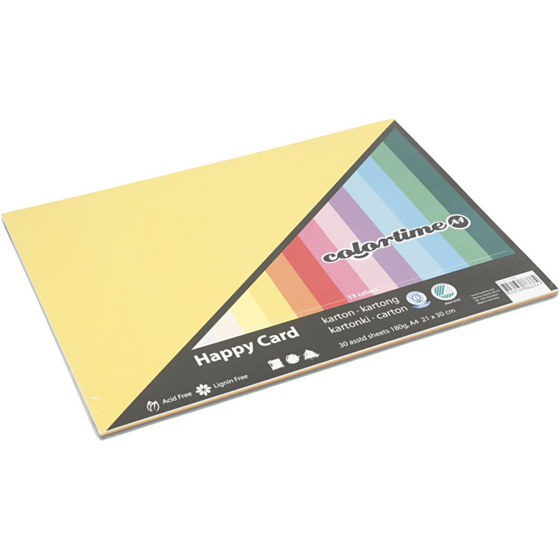 Creativ Company - Spring Cardboard Color A4, 30 Sheets 214340
