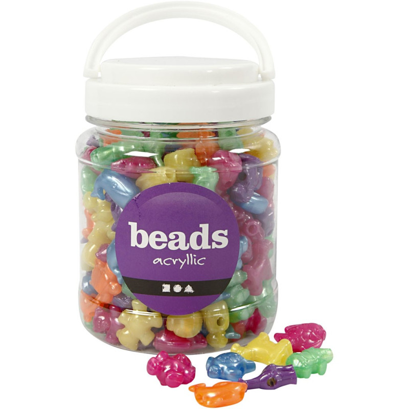 Creativ Company - Figure Beads Mother of Pearl Approvals in Jar, 700ml 61823