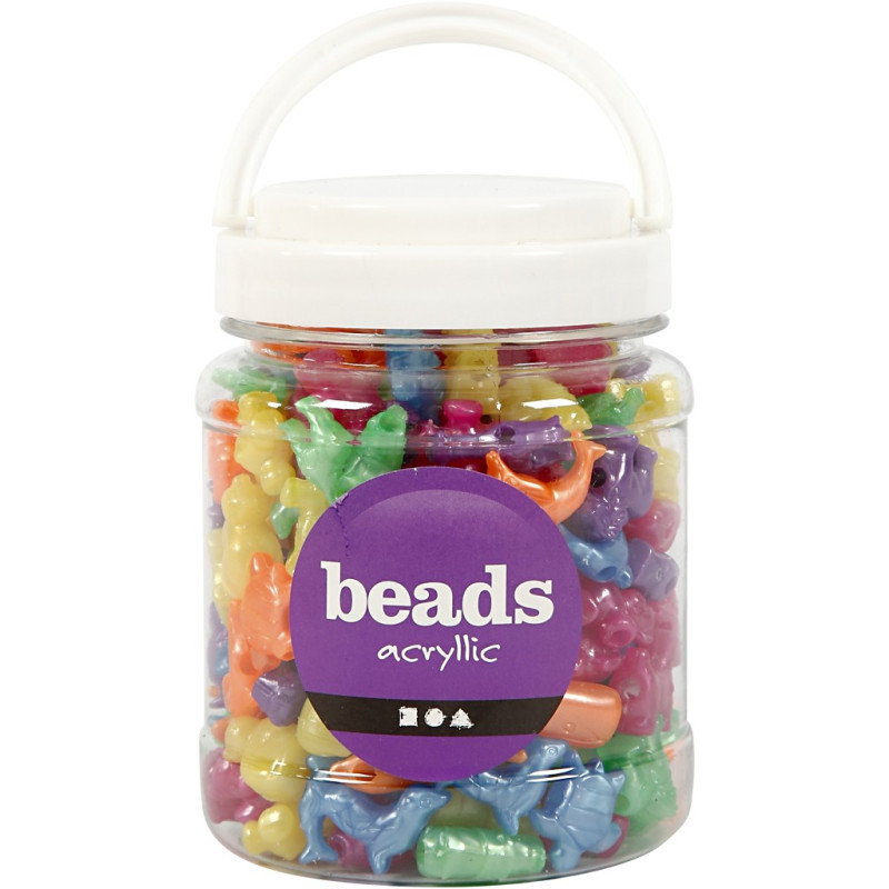 Creativ Company - Figure Beads Mother of Pearl Approvals in Jar, 700ml 61823
