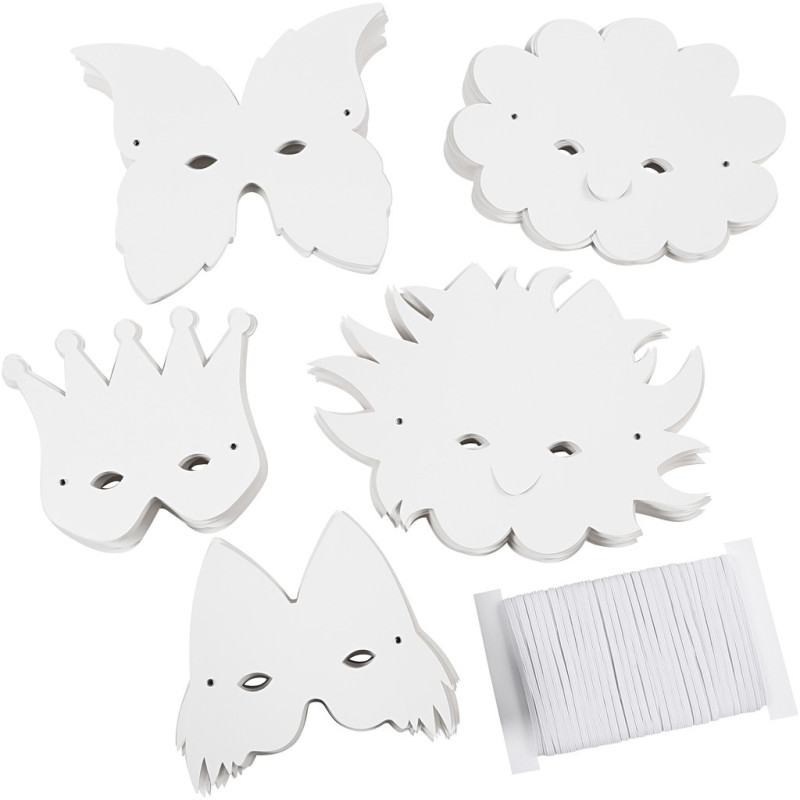 Creativ Company - Fantasy masks White, 100pcs. 59261
