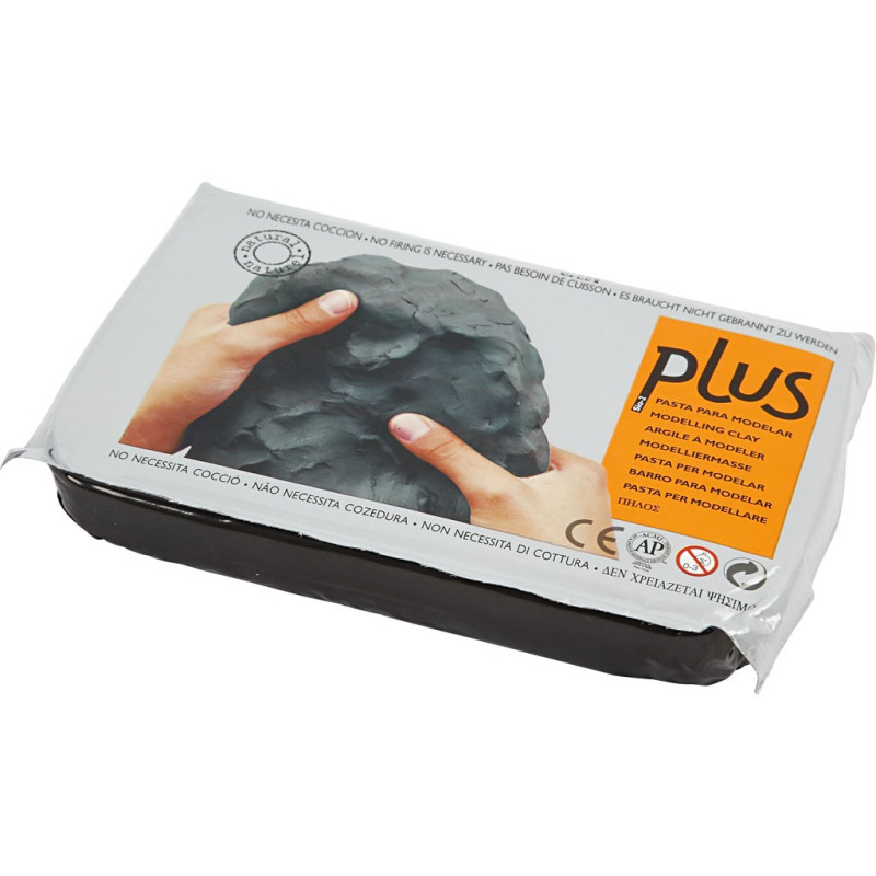 Creativ Company - Self-hardening modeling clay Black, 1000gr 789030