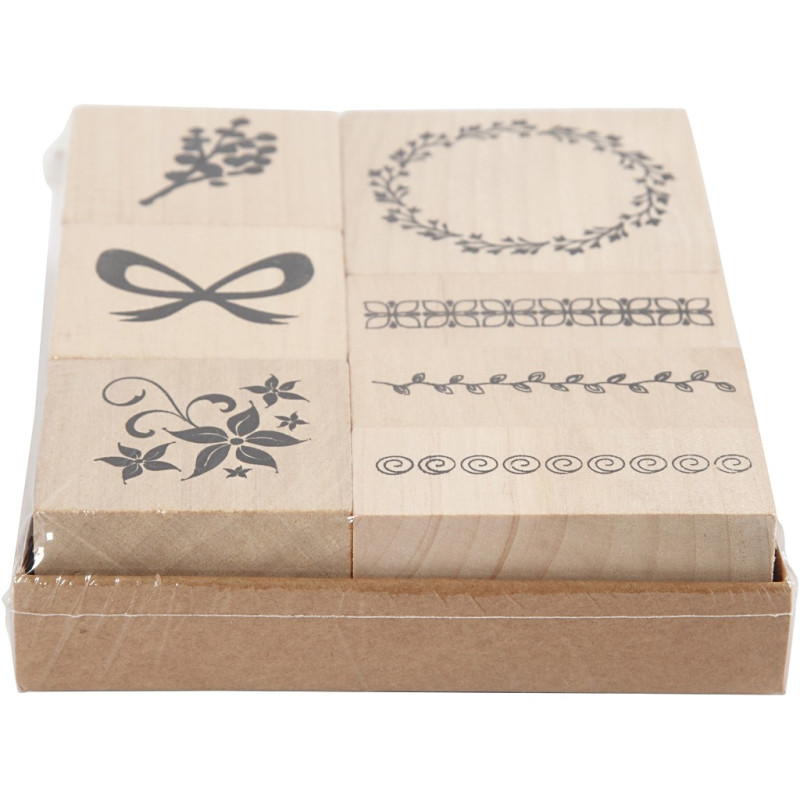 Creativ Company - Wooden Stamp Set Nature, 7pcs. 27572
