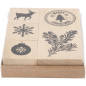 Creativ Company - Wooden Stamp Set Christmas, 5pcs. 27573