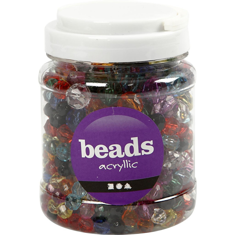 Creativ Company - Faceted Beads Mix in Storage Bucket 61878