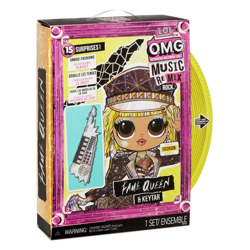 L.O.L. - LOL. Surprise OMG Pop Remix Rock- Fame Queen and Keytar 577607EUC