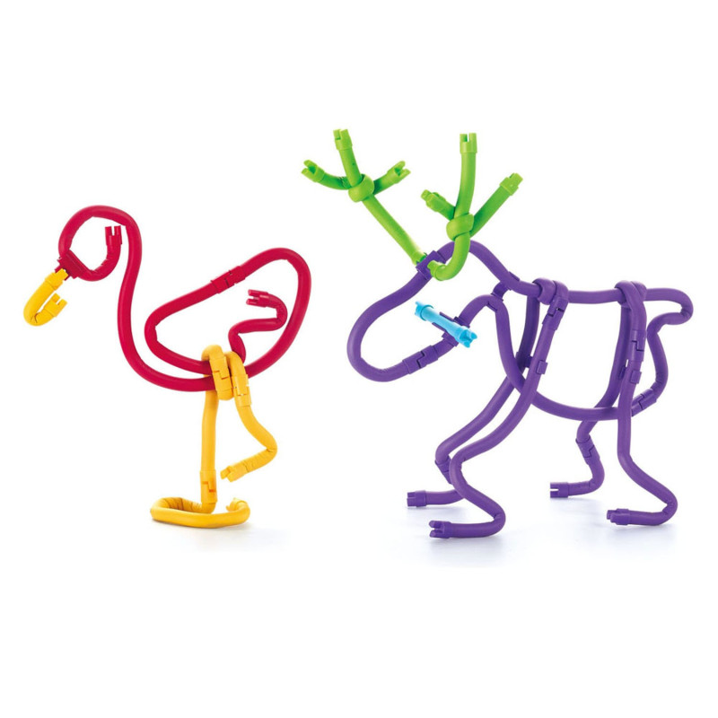 Clics - Spaghetteez 3D Art Flexible Building Sticks, 70pcs. 101001
