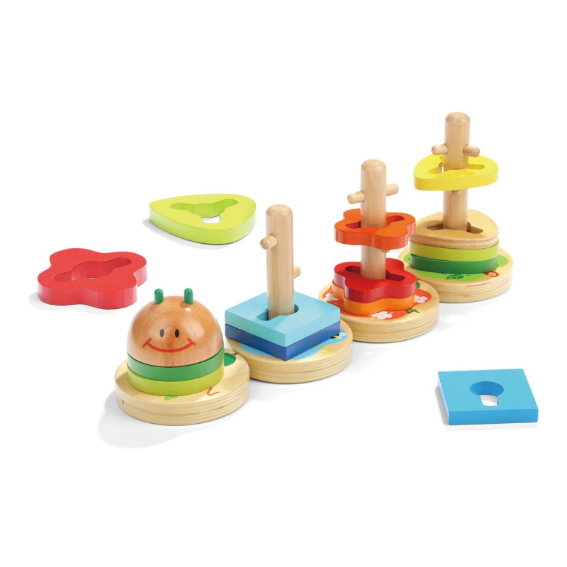Topbright - Wooden Stacking Toy Caterpillar 7152
