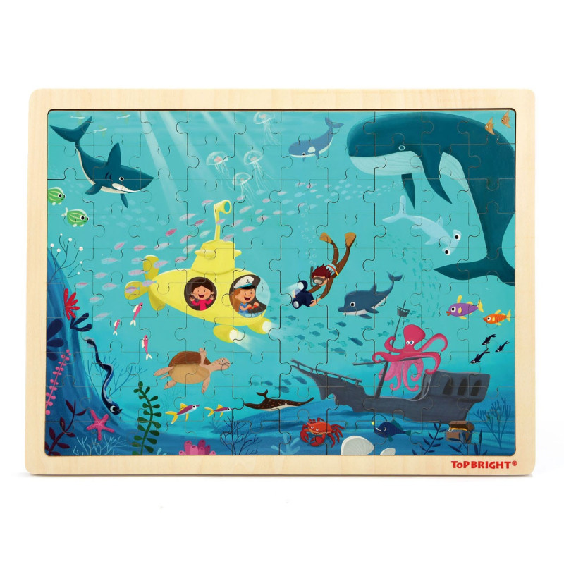 Topbright - Wooden Jigsaw Puzzle - Underwater World, 100pcs. 120393