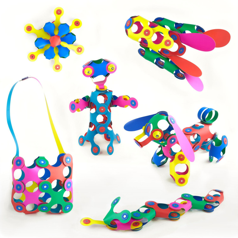 Clixo Magnetic Building Toys Rainbow Pack, 42pcs. 201008