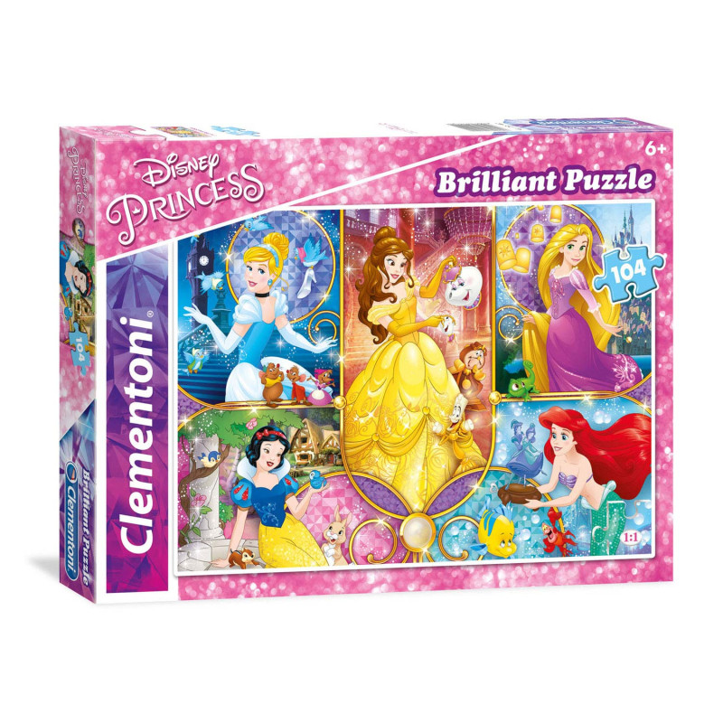 Clementoni Brilliant Puzzle Disney Princess, 104st.