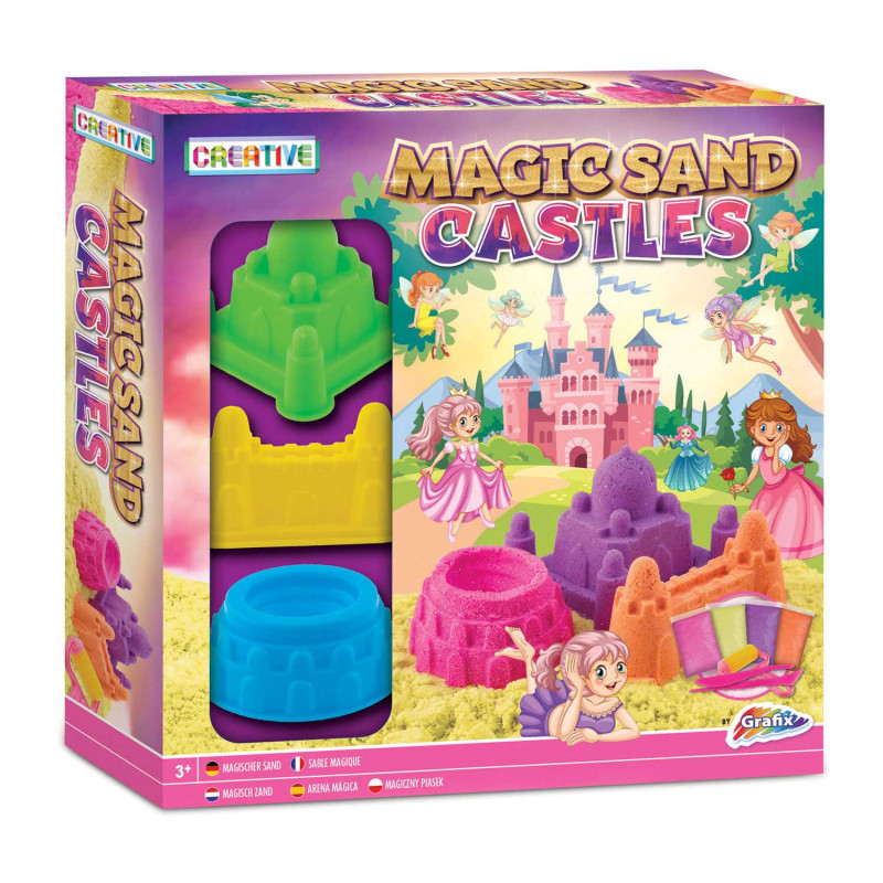 Grafix - Set sable magique avec moule château - Les Princesse
