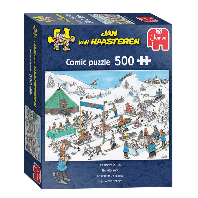 Jan van Haasteren Puzzle - La course de rennes 500 pièces