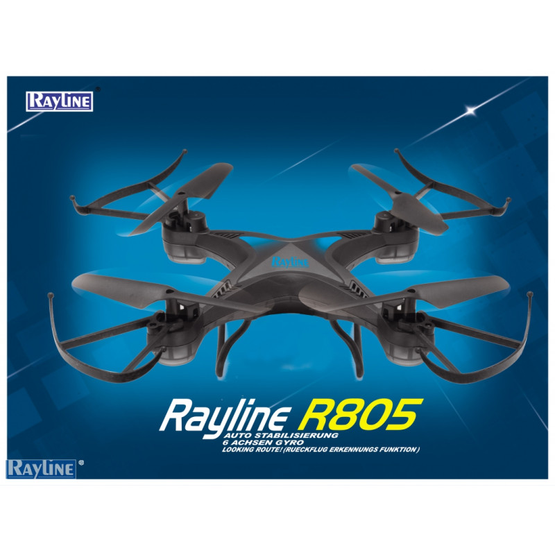 RAYLINE Drone radiocommandé R805 Black-Edition 2,4GHz avec caméra HD