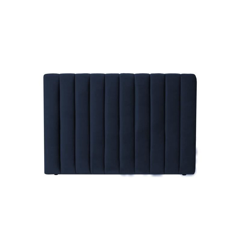 Tete de lit 110x160 cm - Velours Bleu nuit - BEDY