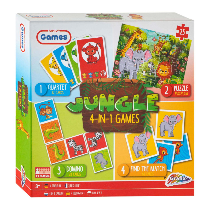 Grafix - Game box 4in1 Jungle 300036